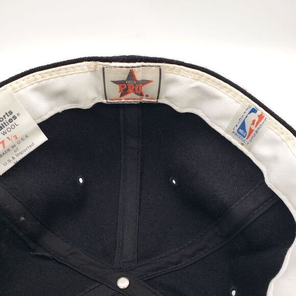 Vintage SAN ANTONIO SPURS Sports Specialties Script Fitted 7 1/2 Hat Cap NBA 80s - Picture 7 of 8
